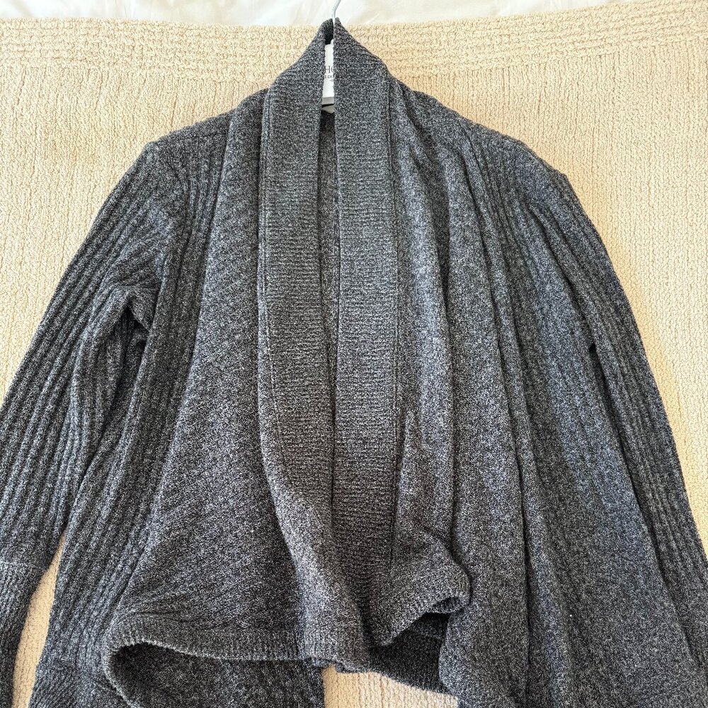 Athleta Medium heather grey wrap sweater